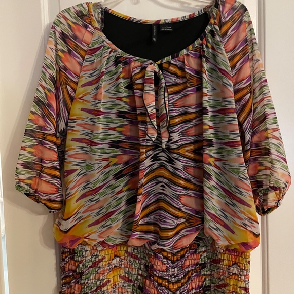 New Directions Blouse Bright Colors - Picture 1 of 11